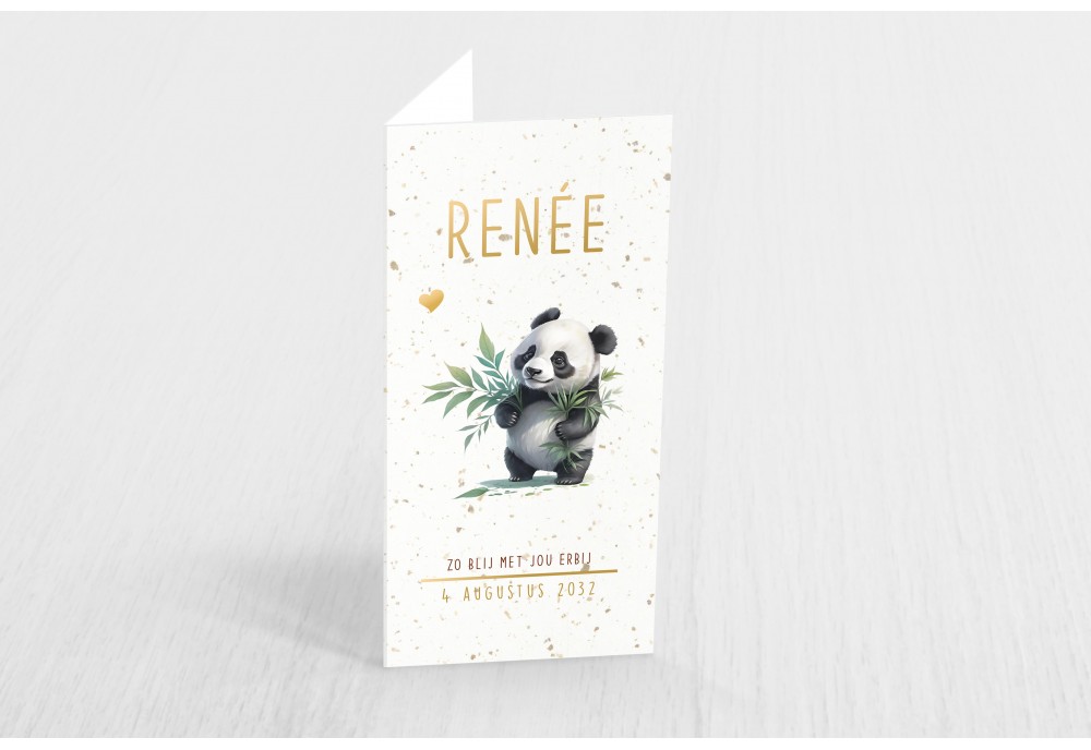 Kleine panda met blaadjes vast Kleine panda met blaadjes vast